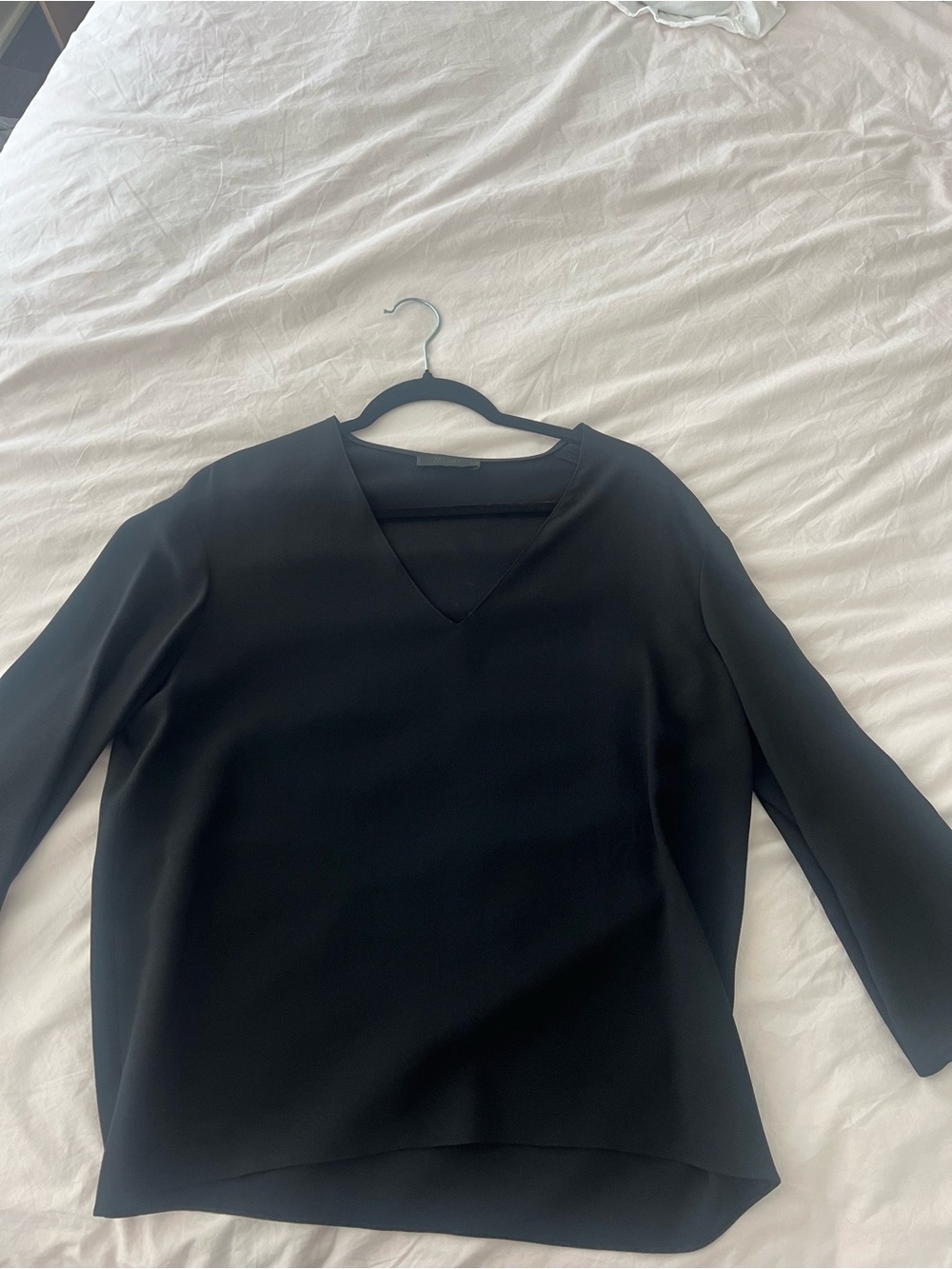 The Row Black 3/4 sleeve blouse